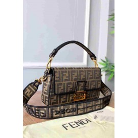 Fendi - Baguette Brown Fabric Bag