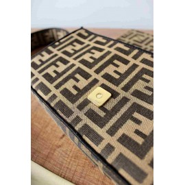 Fendi - Baguette Brown Fabric Bag