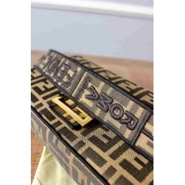 Fendi - Baguette Brown Fabric Bag