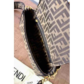 Fendi - Baguette Brown Fabric Bag