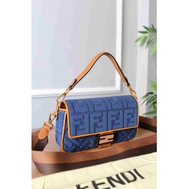 Fendi - Baguette Blue Denim Bag