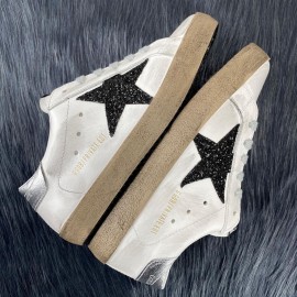 Golden Goose Super-Star 100% genuine leather women's sneaker silver