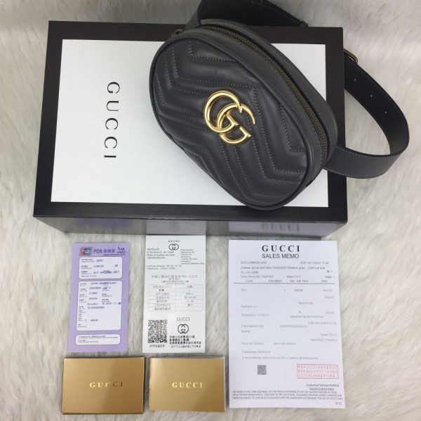 Gucci Belt Bag Genuine Leather Smoked