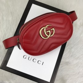 Gucci Belt Bag Genuine Leather Red