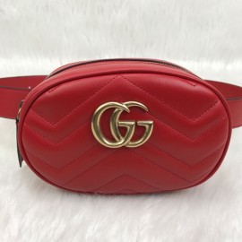 Gucci Belt Bag Genuine Leather Red