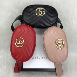 Gucci Belt Bag Genuine Leather Red