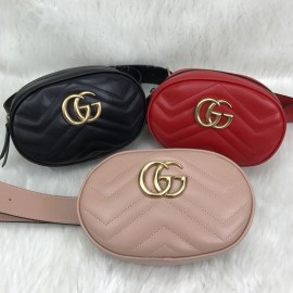 Gucci Belt Bag Genuine Leather Red