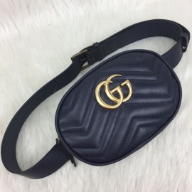 Gucci Belt Bag Genuine Leather Dark Blue