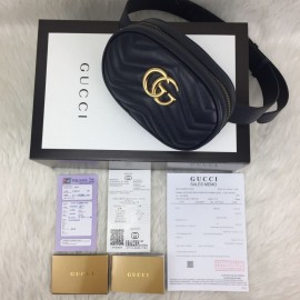 Gucci Belt Bag Genuine Leather Dark Blue