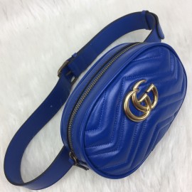 Gucci Belt Bag Genuine Leather Blue