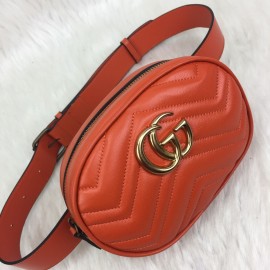 Gucci Belt Bag Genuine Leather Orange