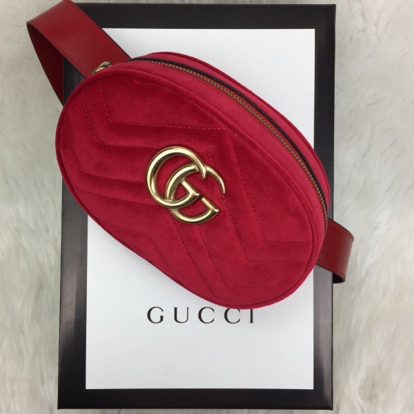 Gucci Belt Bag Velvet Red