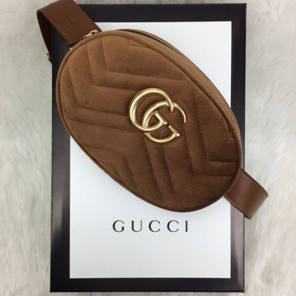 Gucci Belt Bag Velvet Tan Color