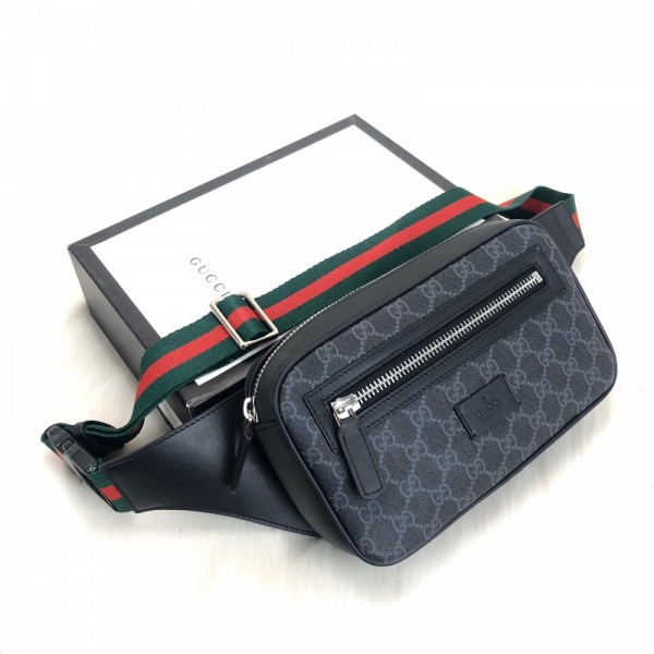 Gucci Courrier Signature Belt Bag Supreme Black