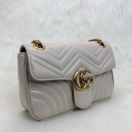 Gucci Marmont Beige Genuine Leather