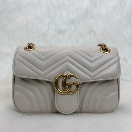 Gucci Marmont Beige Genuine Leather