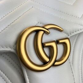 Gucci Marmont White Genuine Leather