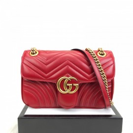 Gucci Marmont Red Genuine Leather