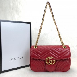 Gucci Marmont Red Genuine Leather