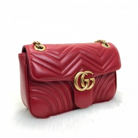 Gucci Marmont Red Genuine Leather