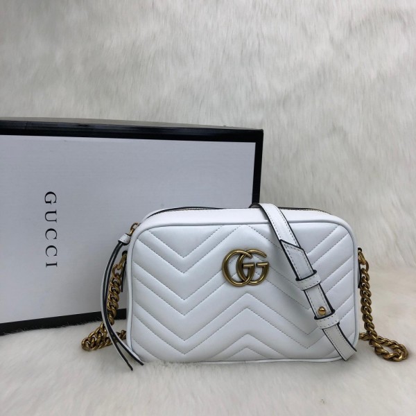 Gucci Marmont Messenger Bag Off White