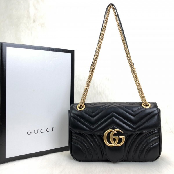 Gucci Marmont Black Genuine Leather