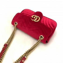 Gucci Marmont Velvet Velvet Red