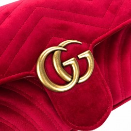 Gucci Marmont Velvet Velvet Red