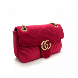 Gucci Marmont Velvet Velvet Red