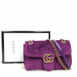 Gucci Marmont Velvet Velvet Lilac