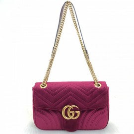 Gucci Marmont Velvet Velvet Damson Color