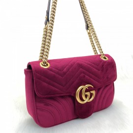 Gucci Marmont Velvet Velvet Damson Color