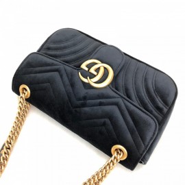 Gucci Marmont Velvet Velvet Black 