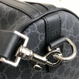 Gucci Signature Duffle Leather Luggage Classic Black