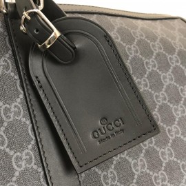 Gucci Signature Duffle Leather Luggage Classic Black