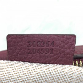 Gucci Soho Disco Bag Genuine Leather Claret Red