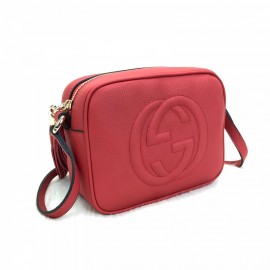 Gucci Soho Disco Bag Genuine Leather Red