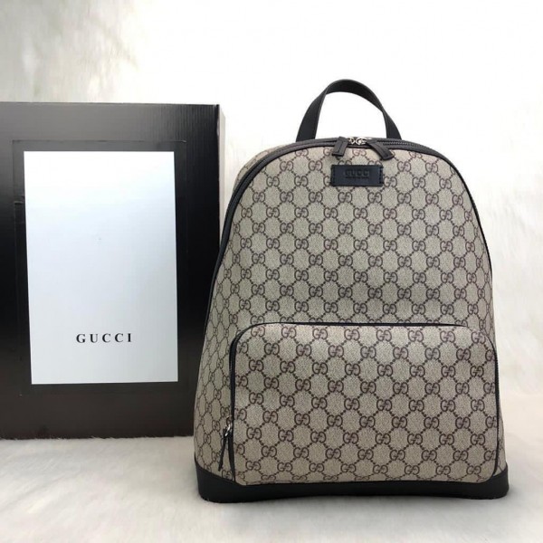 Gucci Supreme Canvas Backpack genuine leather backpack