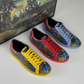 Gucci Ace Black GG Psychedelic Sneaker Yellow