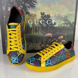 Gucci Ace Black GG Psychedelic Sneaker Yellow