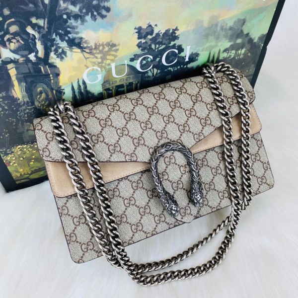 Gucci Dionysus genuine nubuck goat leather cream