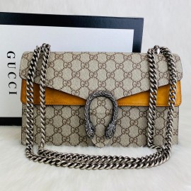 Gucci Dionysus genuine nubuck goat leather yellow