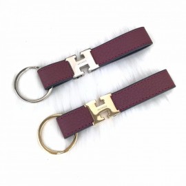 Hermes Key Chain Claret Red