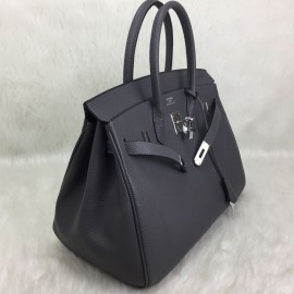 Hermes Birkin 35 Cm Smoked Silver