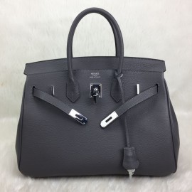 Hermes Birkin 35 Cm Smoked Silver