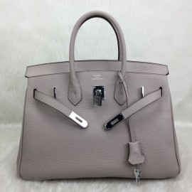 Hermes Birkin 35 Cm Stone Color Silver