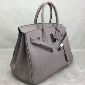 Hermes Birkin 35 Cm Stone Color Silver