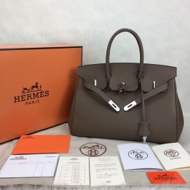 Hermes Birkin 35 Cm Mink Silver