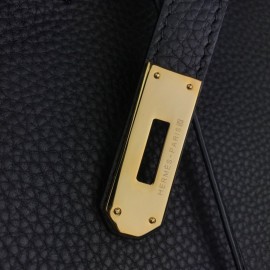 Hermes Birkin Genuine Leather Black 35 Cm