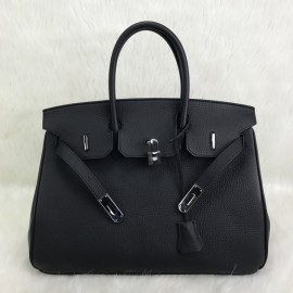 Hermes Birkin Genuine Leather Black 35 Cm